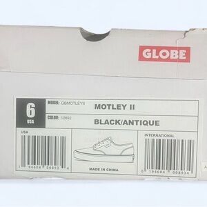 Globe Motley II Black and Antique Sneakers